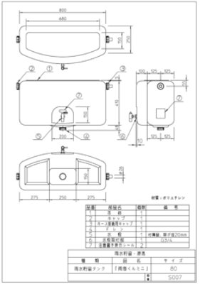 「雨音くんミニ」80リットルのサイズ